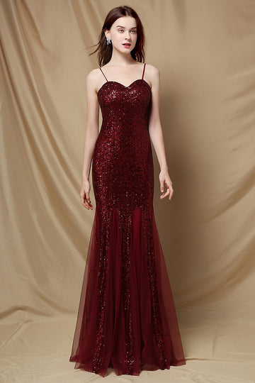 Bourgogne Sirène Paillettes Robe de fête
